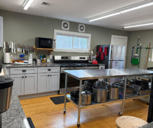 A full highly organized, clean, and efficient kitchen
